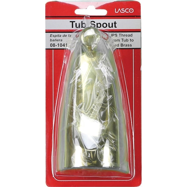 Westlake Pipe & Fittings 1/2'' FPT Polished Brass Bathtub Spout with Diverter 08-1041 - main