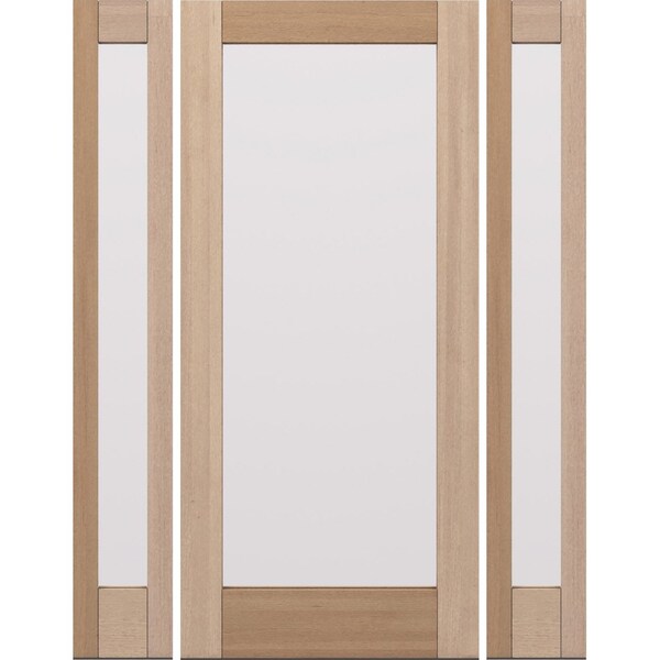 Doornmore G101, 65.25" x 82" ( 36" Door + 2x12" Side) Left Hand, Mahogany Full Lite Exterior Door G101-SW-3680-G101-SL_1-2_LI - main