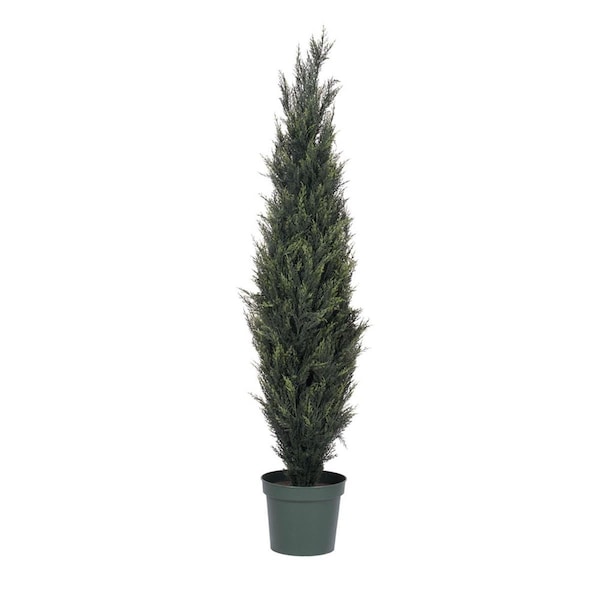 Dare2Decor Plastic Pond Cypress Everyday Tree with 2318 LVS - 6 ft. DA3250353 - main