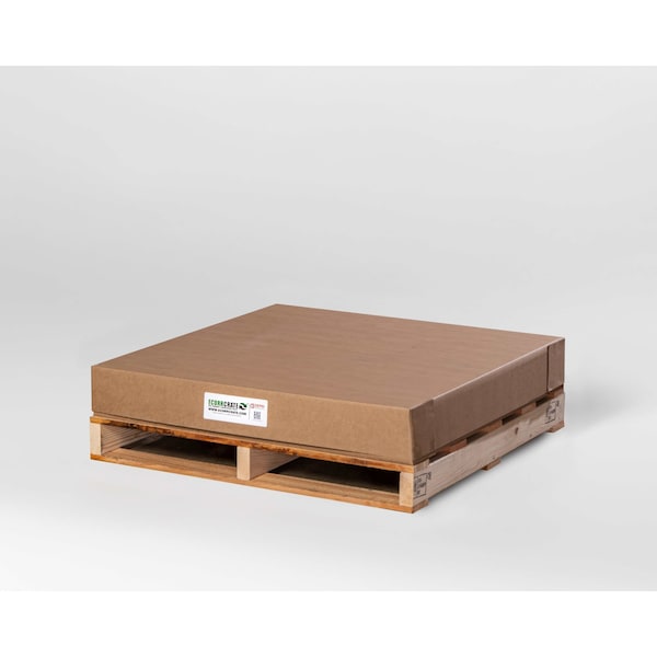 Zoro Select 36 1/2 in x 18 1/2 in x 44 1/2 in Shipping Crate, Brown, Cross-Laminated Paper Board EC1001 - main