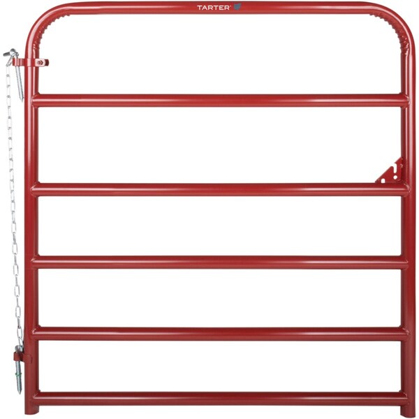 Tarter 50'' H.x4 ' L.x1-3/4'' Tube Diameter Red Economy Tube Gate 6ER4 - main