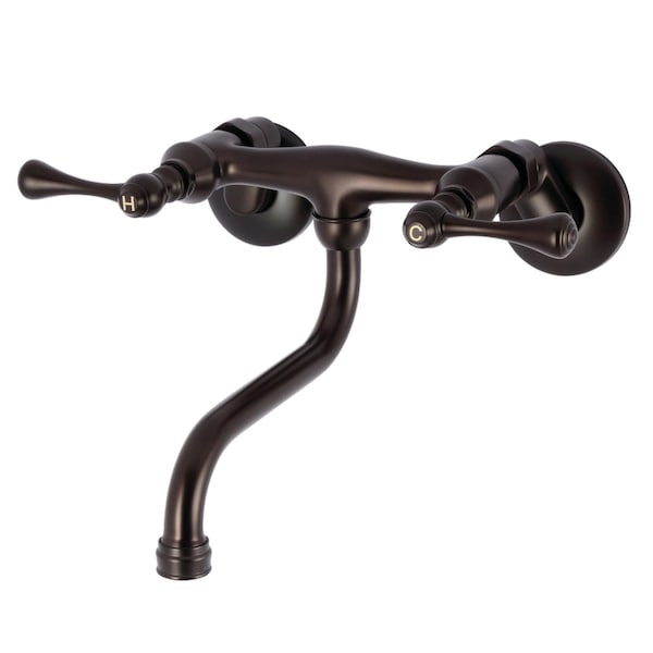 Kingston Brass Double-Handle Wall Mount Bathroom Faucet, Oil Rubbed Bronze KS316ORB - main