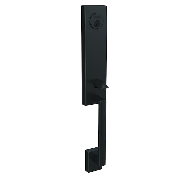 Schlage Residential Schlage Custom Custom 3/4 Trim Greene Exterior Active Handleset Only with C Keyway Matte Black FCT58GEE622 - main