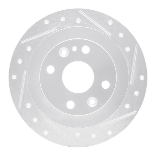 Dynamic Friction Co DFC Brake Rotor - Drilled and Slotted - Silver 631-54003R - main