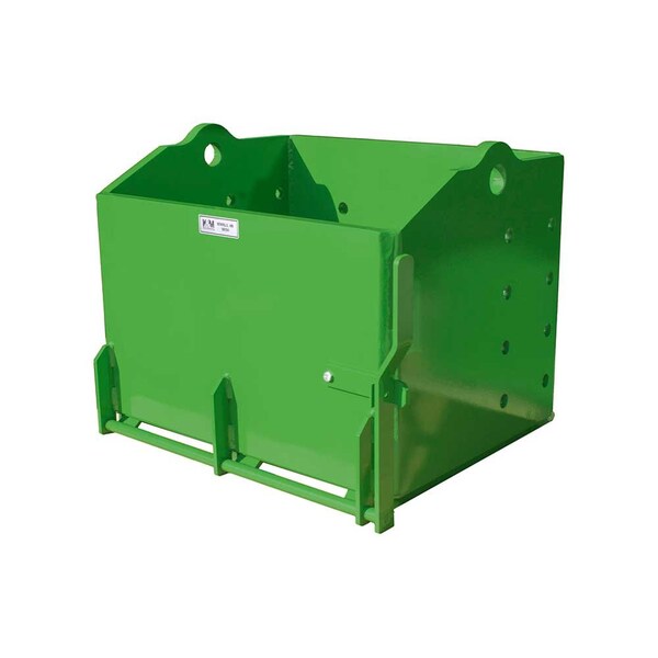 K&M Mfg 28-In. Heavy-Duty Weight Box 28-In. x 22-In. x 20-In. Green Powder Coat 1813 - main