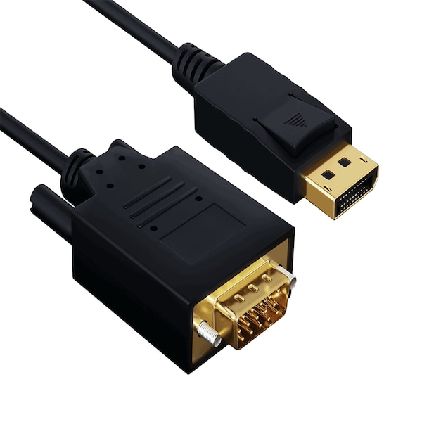Sanoxy 6ft Gold Plated Premium DisplayPort to VGA Male to Male Cable 28AWG SNX-CBL-LDR-DP104-1106 - main