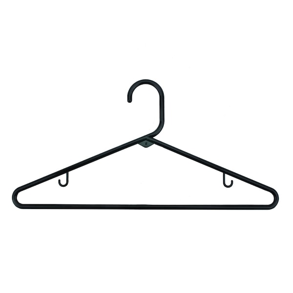 Nahanco 16 1/4in Black Plastic Tubular Hanger, 24PK TBBHU - main