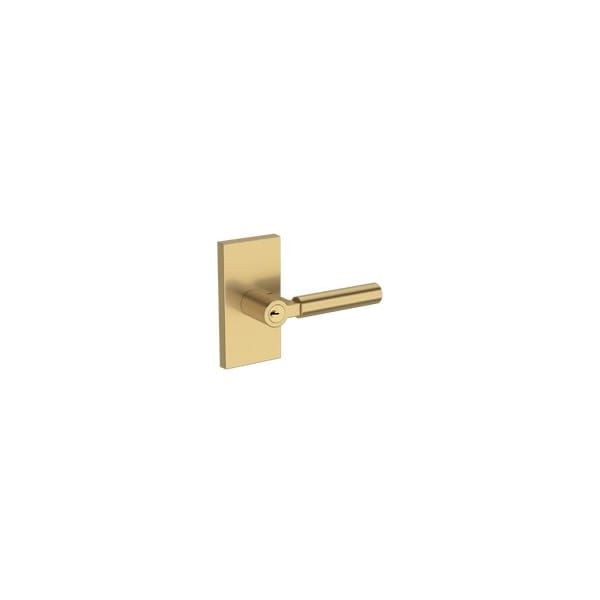Baldwin Residential Door Levers Keyed Entry Reversible Lifetime Satin Brass ENLKFCFR044 - main