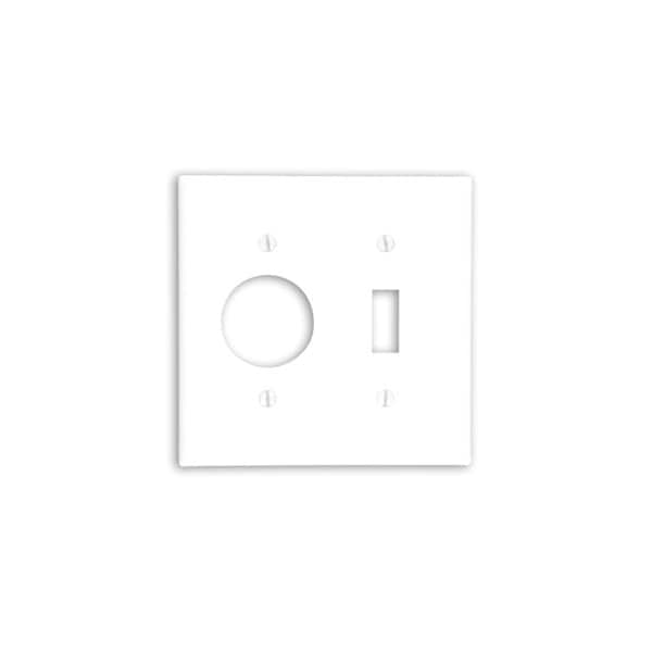 Leviton Combination Wallplate, Standard Size, Gang 2, White 88007 - main