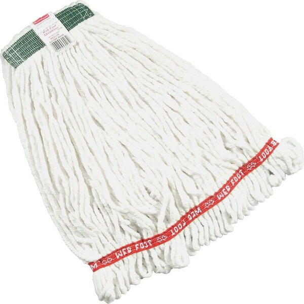 Rubbermaid Commercial Web Foot Shrinkless Wet Mop, Cotton, Synthetic Yarn, PVC A21206WHI - main