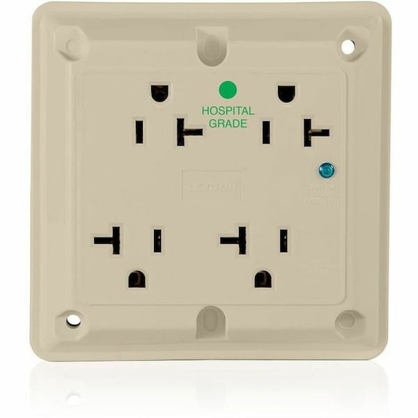 Leviton GFCI Receptacle, 5-20R, 20 A, 2 Pole, 3 Wire, Grounded 8490-I - main