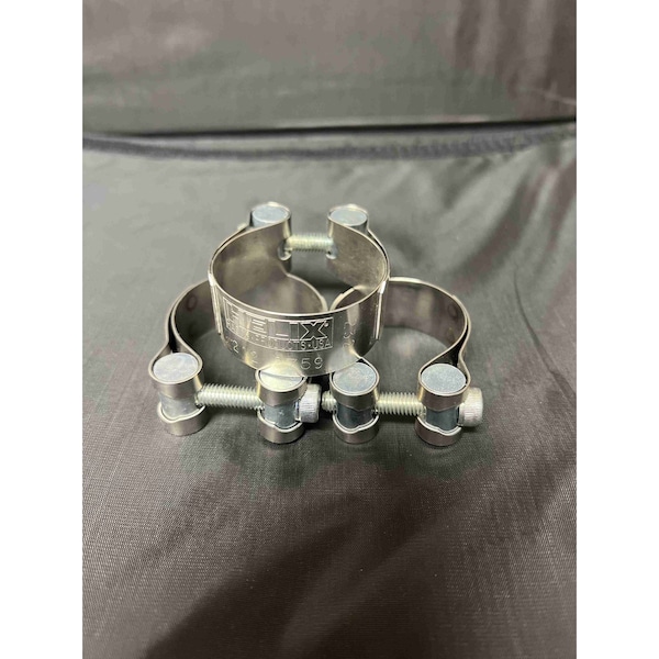 Helix Racing Products 1.69 To 1.87 Inch Diameter; Band Clamp; Stainless Steel; Single; With Hex Key Socket Bolt 212-2759 - main