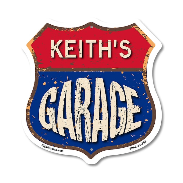 Signmission Keith's Garage, 12 Inch X 12 Inch, Aluminum Metal Sign SHI-A-12-383-KEITH - main