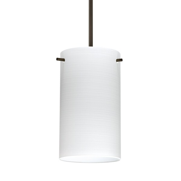 Besa Lighting Stilo 7 Cord Pendant, Chalk, Bronze Finish, 1x40W Candelabra 1BT-4404KR-BR - main