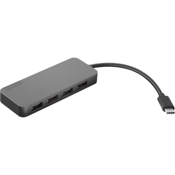 Lenovo USB-C to 4 Port USB-A Hub - USB Type C - External - 4 USB Port(s) - 4 USB 3.0 Port(s) 4X90X21427 - main
