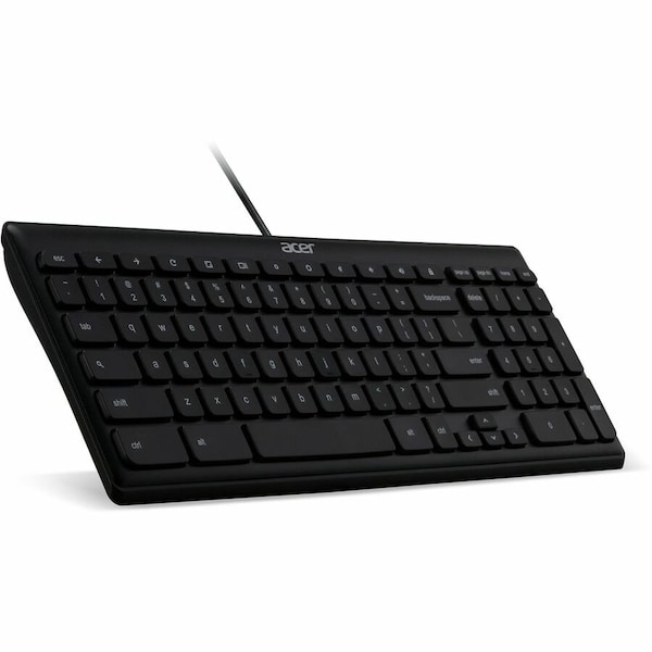 Acer AKB910 Keyboard - Cable Connectivity - USB Interface - English (US) - PC - Black GP.KBD11.00S - main