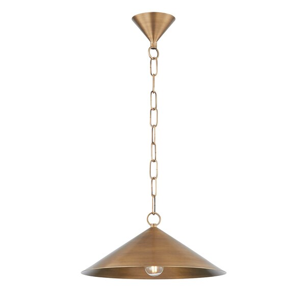 Troy Lighting Midvale 1 Light Pendant 14.75 In. Patina Brass F1915-PBR - main