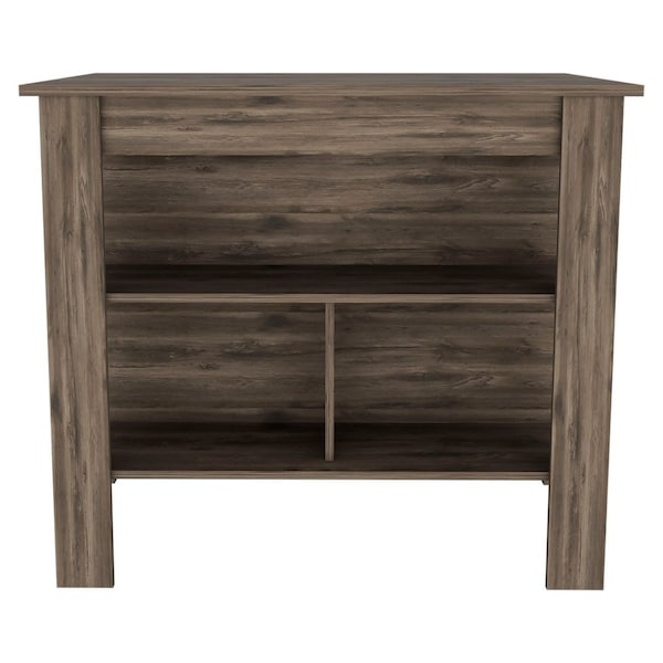 Homeroots Brown 41in Kitchen Island With Storage 474091 - main
