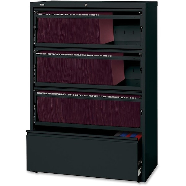 Hirsh 36" W 5 Drawer File Cabinet, Black, Letter 17899 - main