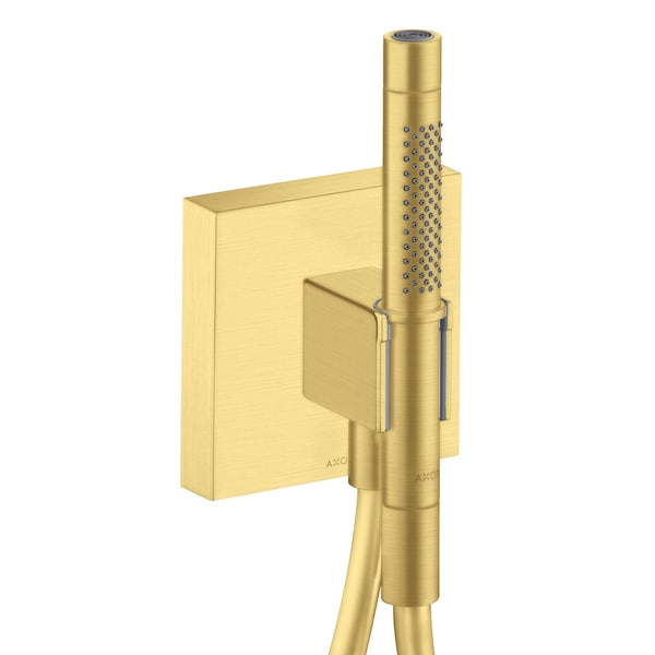 Axor ShowerSolutions Handshower Holder w/ Outlet 5" x 5" w/ Handshower, 1.75 GPM in Brushed Gold Optic 12627251 - main