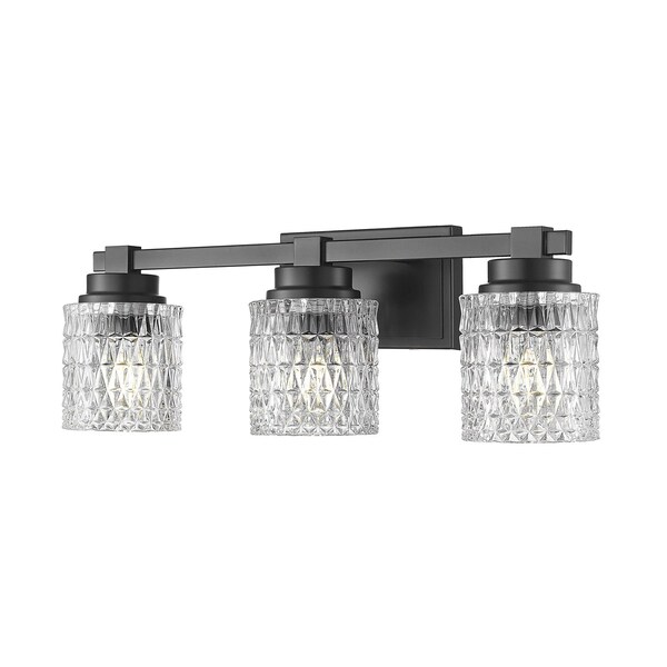 Z-Lite Jacqueline Matte Black 3 Light Vanity 6101-3V-MB - main