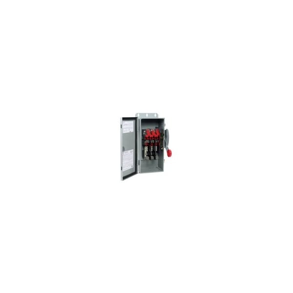Eaton Heavy Duty Safety Switches DH 3P 30A 600V 50/60Hz 3Ph Fusible 3Wire EA NEMA 12 DH361FDK - main