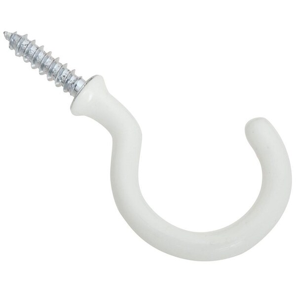 National Hardware V2667 Series Outdoor Hook, 1-1/2 in L, Steel, White N274-951 - main