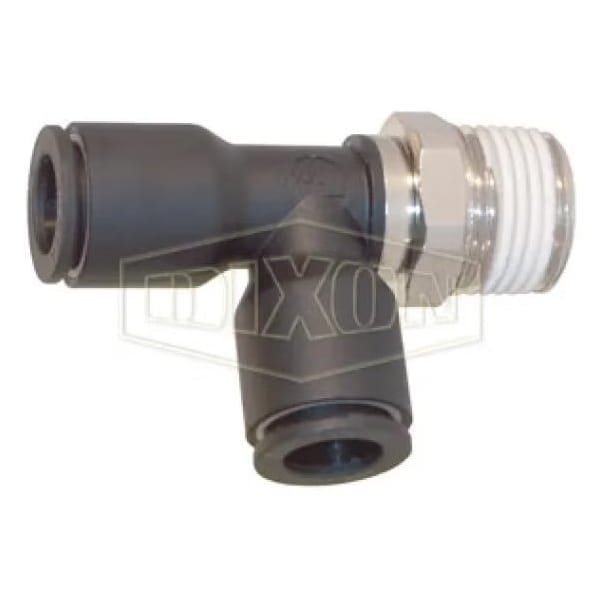 Dixon Legris by Push-In Run Tee, 1/8 x 5/32 in Nominal, MNPT x Tube, 290 psi Pressure, Brass/Nylon, Domes 31030411 - main