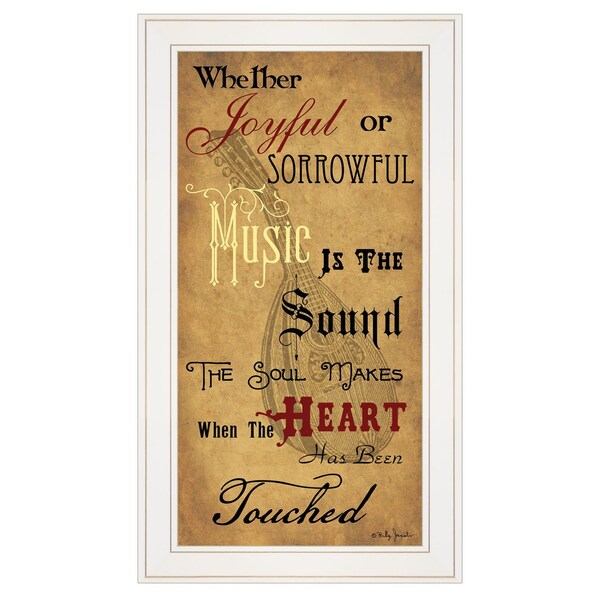 Homeroots Sound of the Soul 1 White Framed Print Wall Art 404352 - main