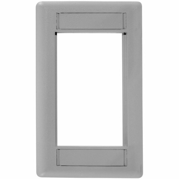 Hubbell Premise Wiring IStation Plate, Gray, 3U IMF1GY - main