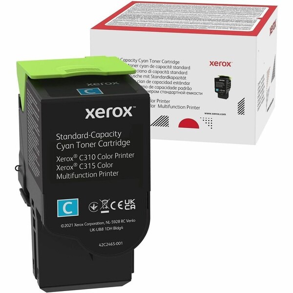 Xerox GENUINE CYAN STANDARD CAPACITY TONER CARTRIDGE, C310 COLOR PRINTER, 006R04357 - main