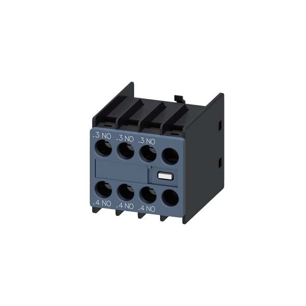 Siemens auxiliary switch, on the front, 3 NO, .3/.4, .3/.4, .3/.4, -/-, current 3RH2911-1HA30 - main