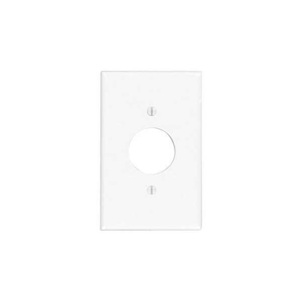 Leviton Receptacle Wallplate, Midway Size, Gang 1, Ivory 80504-I - main