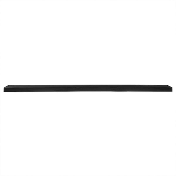 Homeroots 75in Black Wooden Wall Mounted Floating Shelf 400824 - main