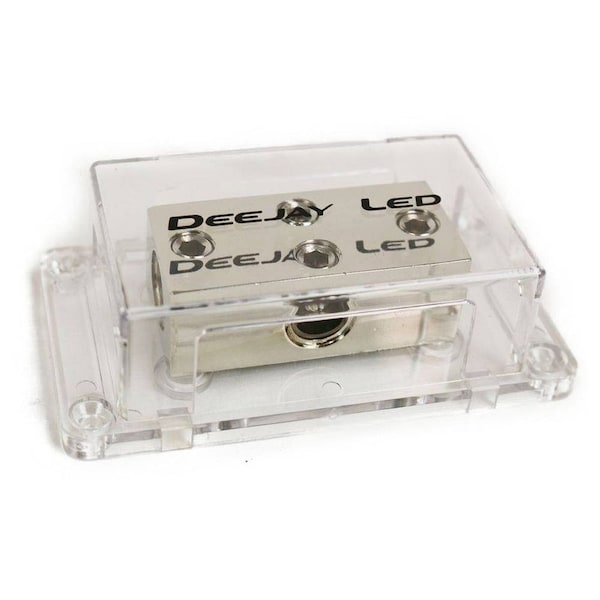 Deejay Led One 0 Gauge TO three 0 Gauge Main Power Distribution Terminal Block TBH1030CLEAR - main