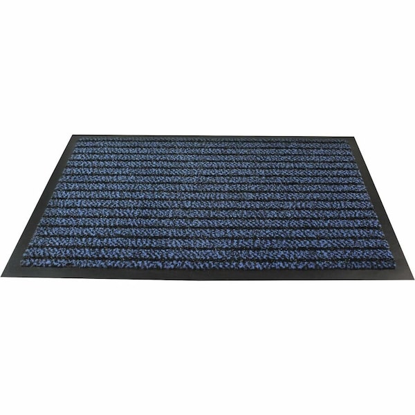 Floortex Door Mat, Polypropylene Scrape and Soak fibres, 0.25 in Thick, Blue, 24 in W x 32 in L FR42432ULTBL - main