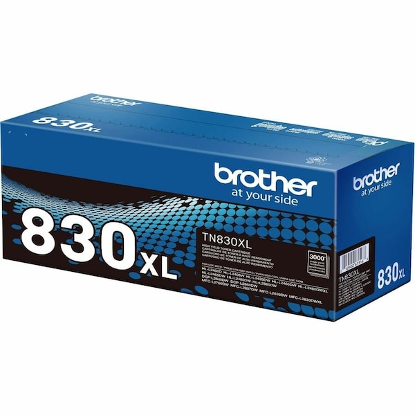 Brother High Yield Black Toner Cartridge 3,000 Yield TN830XL - main