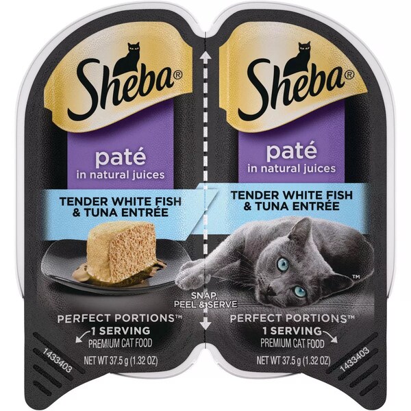 Sheba Perfect Portions Pate 2.6 Oz. Adult Tender Whitefish & Tuna Wet Cat Food 798765 - main