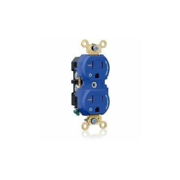 Leviton PlugsandRcptcls, 20A, 125VAC, Bl, Nylon, PK1 5362-2PB - main