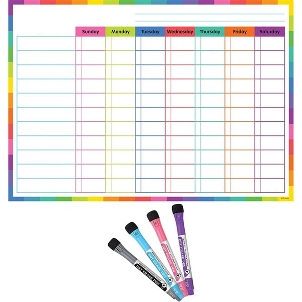 Roomfactory Colorful Dry-Erase Magnetic Task Chart RO3490562 - main