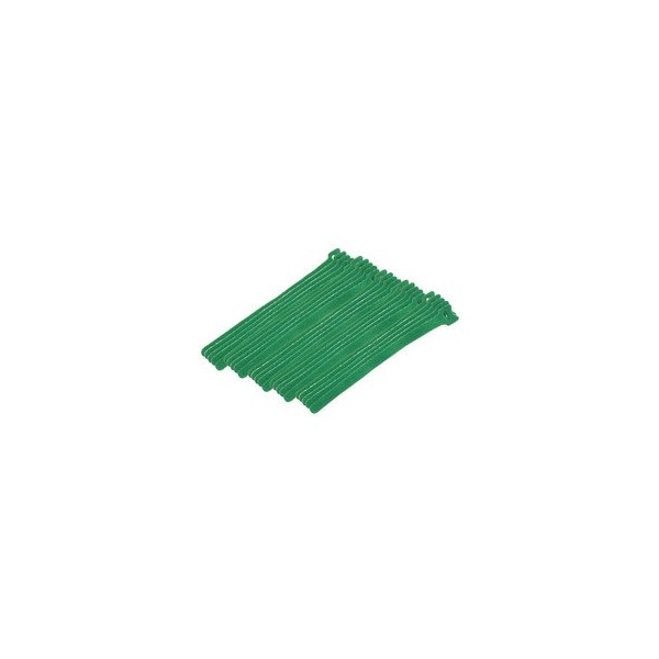 Cable Wholesale Green Hook and Loop Cable Strap w/ Eye, 0.50 inch x 8 inch, 25PK 30CT-05180 - main