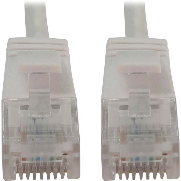 Eaton Tripp Lite Series Cat6a 10G Snagless Molded Slim UTP Ethernet Cable RJ45 M/M, PoE, White, 10 N261-S10-WH - main