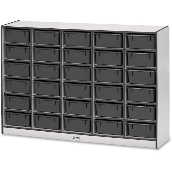 Jonti-Craft Rainbow Accents 30 Tub Mobile Storage, with Tubs, Black 4031JCWW180 - main