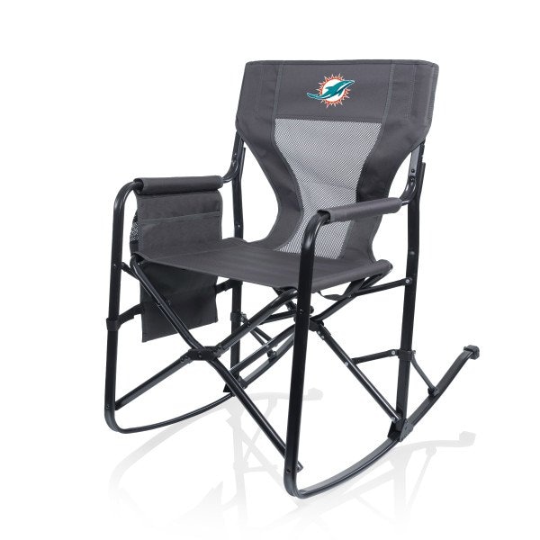 Picnic Time Family Of Brands NFL Miami Dolphins - Woodland Rocking Camping Chair 817-01-159-174-2 - main