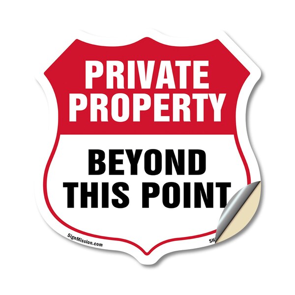 Signmission Private Property Shield Sign Private Pro, 18 Inch X 18 Inch, Vinyl Decal SHI-D-18-444 - main