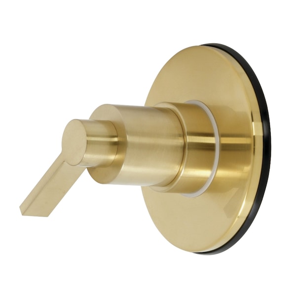 Kingston Brass Single-Handle Six-Way Diverter Valve with Round Trim Kit, Brushed Brass KS4037NDL - main