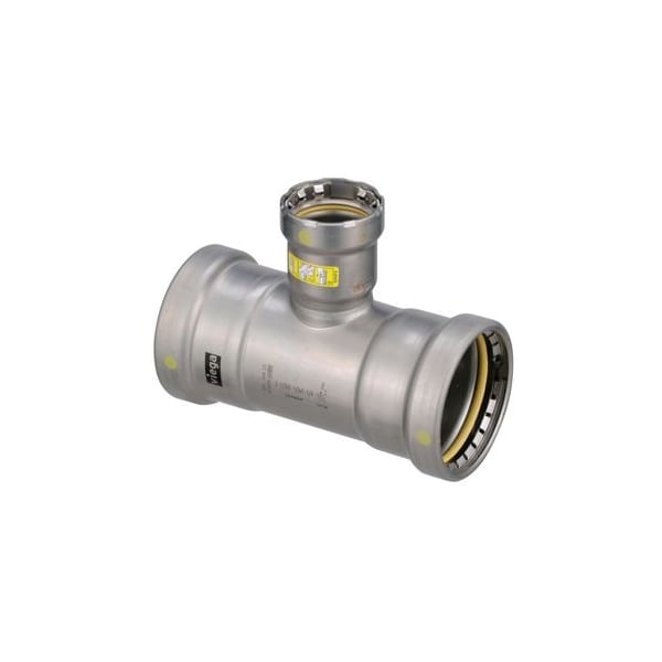 Viega MegaPressG tee P1 2.5 P2 2.5 P3 1.25 carbon steel zinc-nickel coating 28905 - main