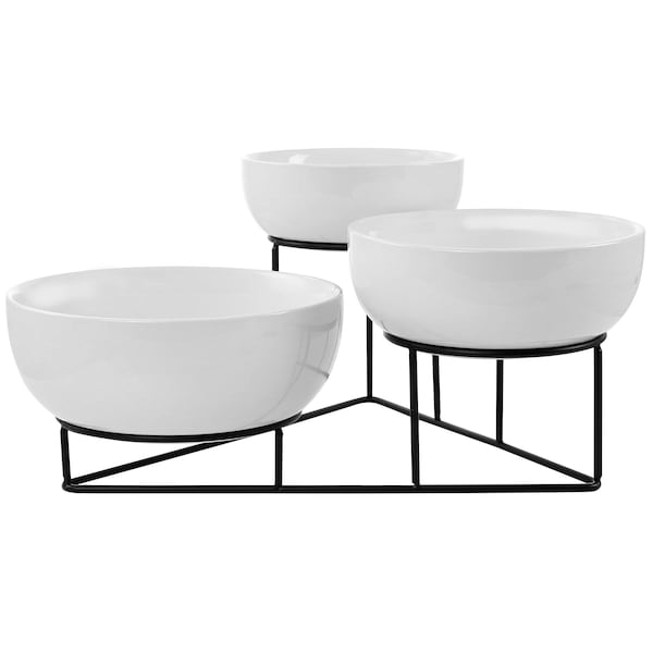 Gibson Elite 4 Piece Bowl Set with Metal Rack 81153.04 - main