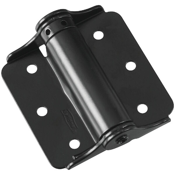 National Hardware 3'' Black Full-Surface Spring Door Hinge, 2PK N114-975 - main