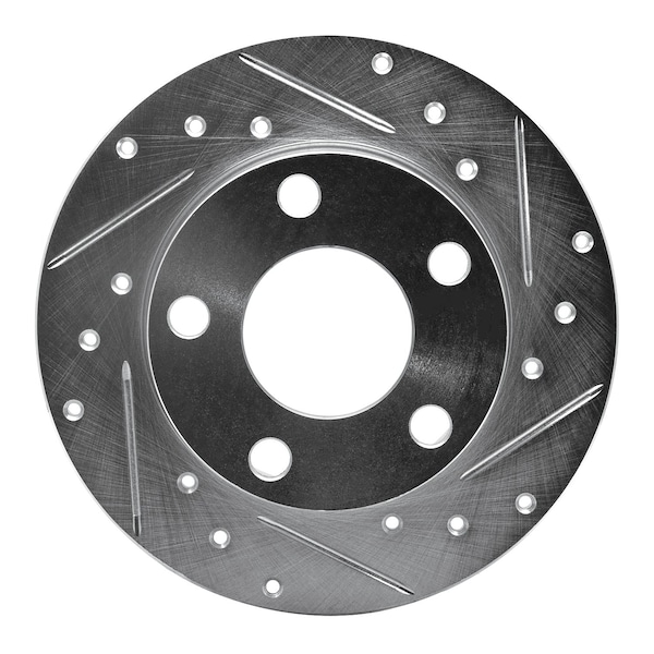 Dynamic Friction Co DFC Brake Rotor - Drilled and Slotted - Silver 631-73009R - main